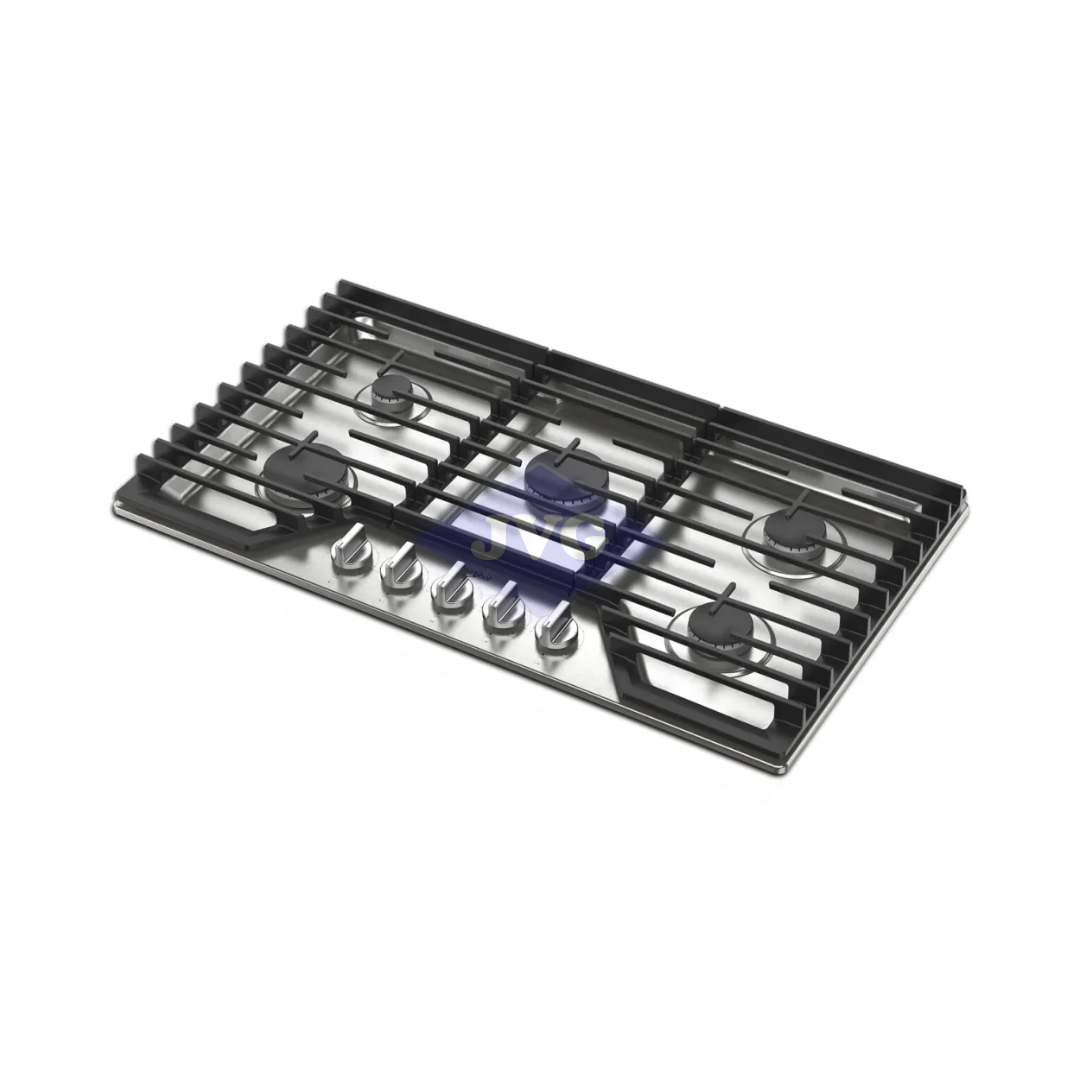 TOPE A GAS WHIRLPOOL 5 QUEMADORES 90 CM - ACERO INOXIDABLE (WCGK5036PS)