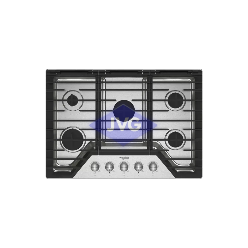TOPE A GAS WHIRLPOOL 5 QUEMADORES 30" ACERO - WCGK7030PS