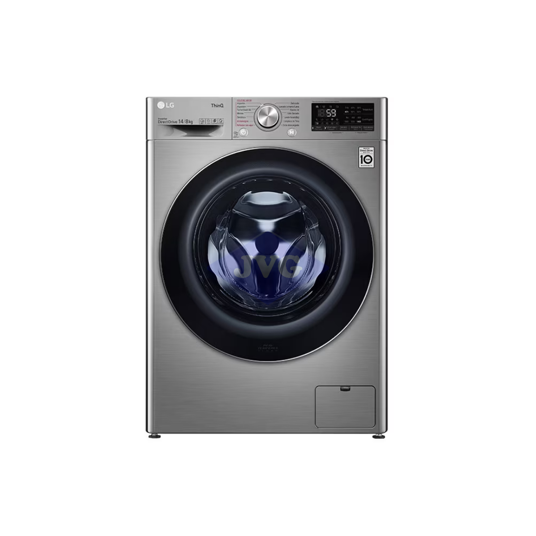 LAVADORA SECADORA CARGA FRONTAL LG 14 KG / 8 KG PLATEADO - WD14VV3S6C