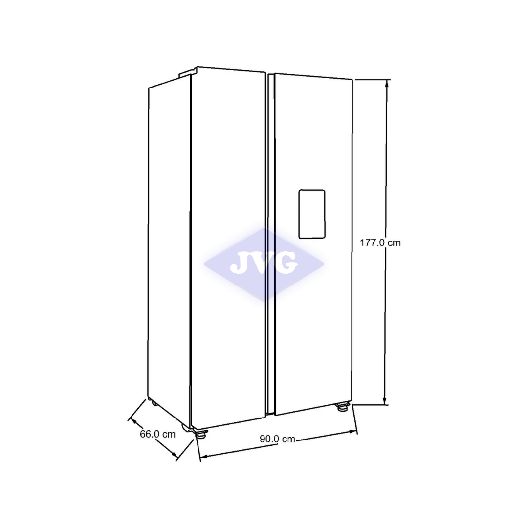 NEVERA SIDE BY SIDE WHIRLPOOL 18 CU.FT. C/DISPENSADOR - PLATEADO (WD1610S)