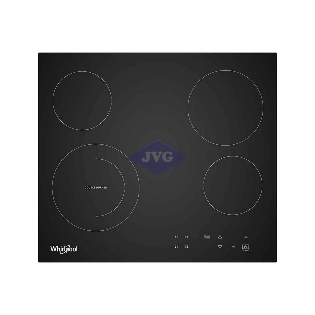 TOPE ELÉCTRICO VITROCERÁMICA WHIRLPOOL 4 HORNILLAS 24 PULGADAS NEGRO - WEC5240B