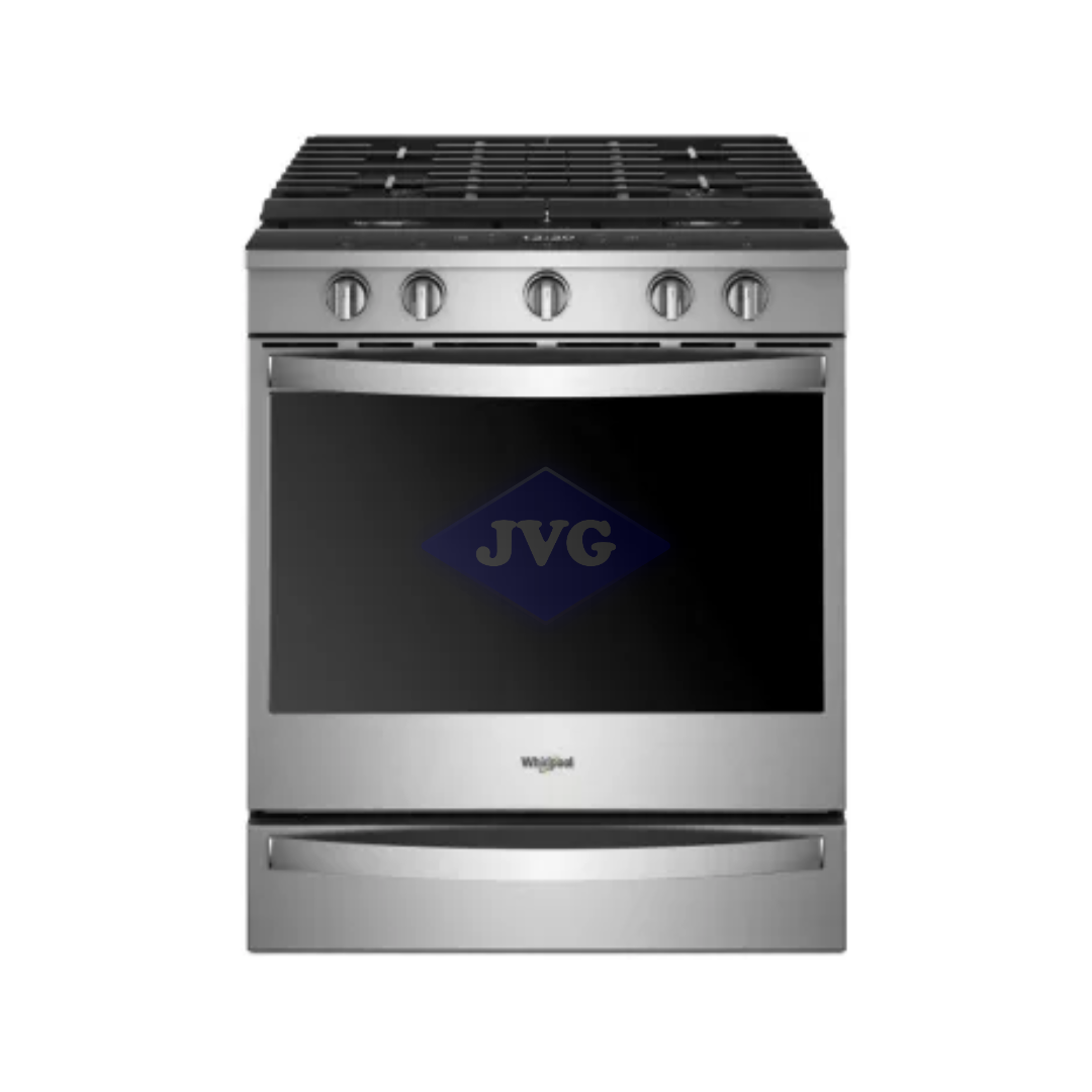 COCINA A GAS WHIRLPOOL 5 QUEMADORES 30" ACERO