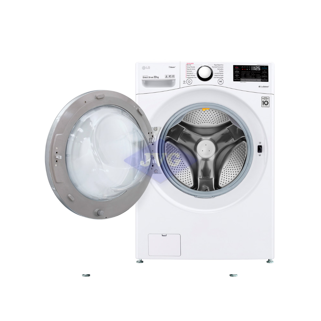LAVADORA DE CARGA FRONTAL LG 22 KG BLANCA WM22WV2S6BR