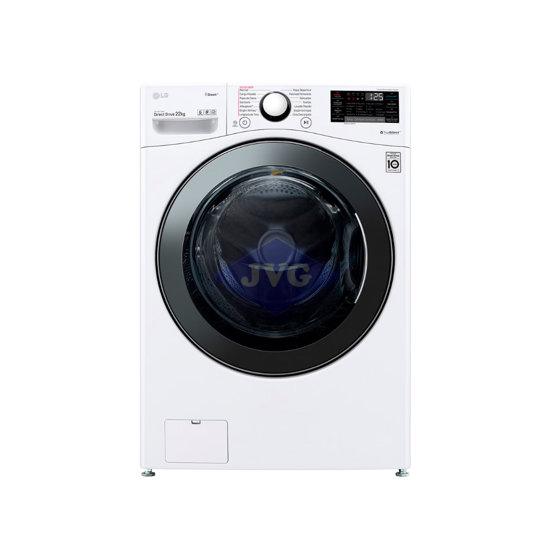 LAVADORA DE CARGA FRONTAL LG 22 KG BLANCA WM22WV2S6BR