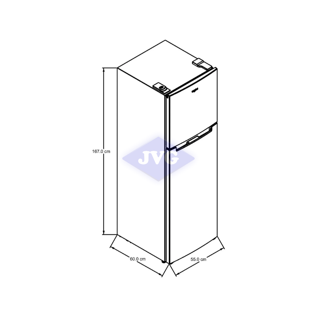NEVERA WHIRLPOOL TOP MOUNT 9 CU.FT. PLATEADO - WT02209D