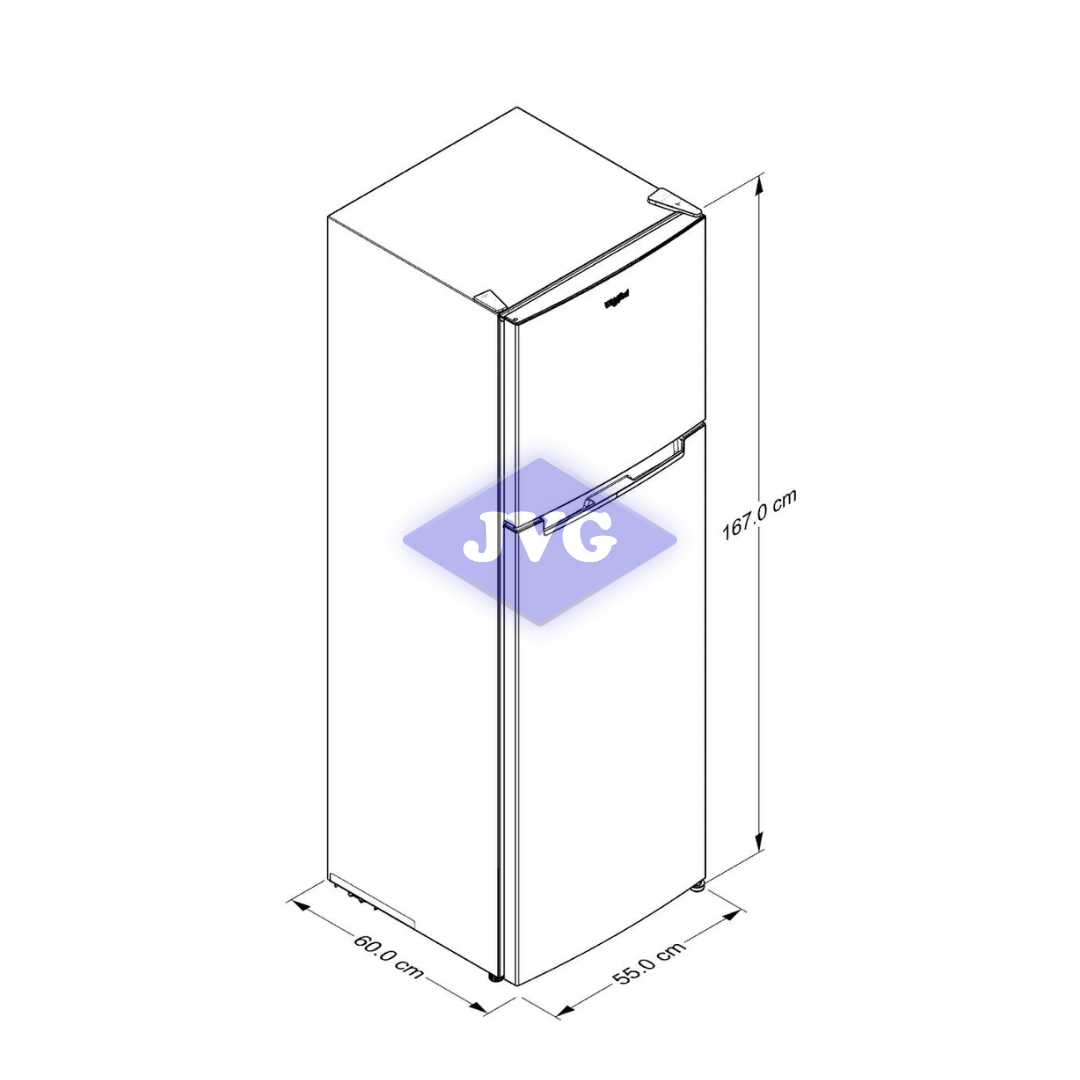 NEVERA WHIRLPOOL TOP MOUNT 9 CU.FT. PLATEADA - WT02409D