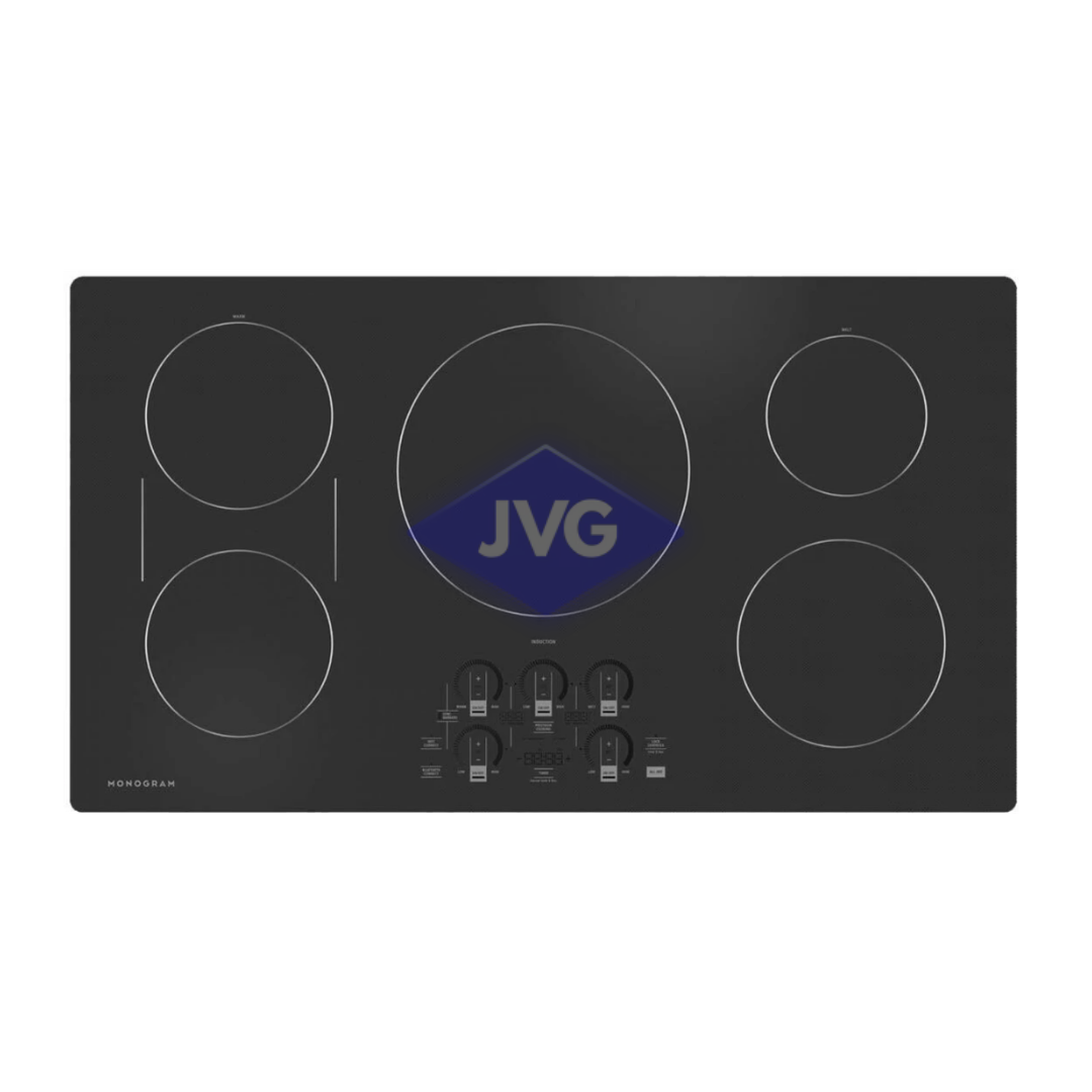 TOPE DE INDUCCIÓN MONOGRAM 5 QUEMADORES 90 CM VITROCERÁMICO NEGRO - ZHU36RDTBB
